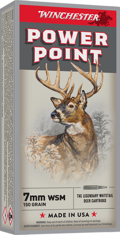 Winchester Power-Point Ammunition 7mm WSM 150 Grain Soft Point (20pk)