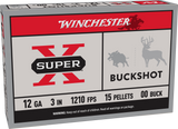 Winchester Super-X Ammunition 12 Gauge 3" Magnum 00 Buckshot 15 Pellets (5pk)