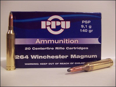 Prvi Partizan PPU Ammunition 264 Winchester Magnum 140 Grain Pointed Soft Point (20pk)