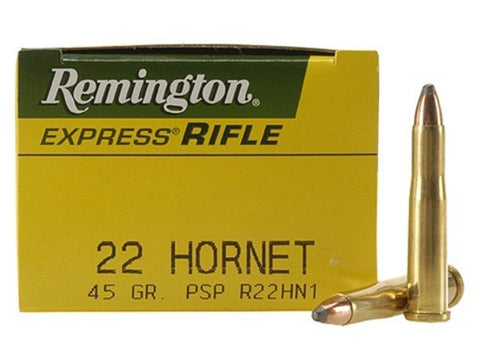 Remington Express Ammunition 22 Hornet 45 Grain Pointed Soft Point (50pk)