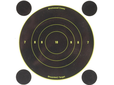 Birchwood Casey Shoot-N-C Targets 6" Bullseye with 48 Pasters (12Pk) (34512)