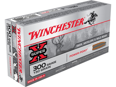 Winchester 300 Savage Ammunition 150 Grain Power-Point (20pk) (X3001)