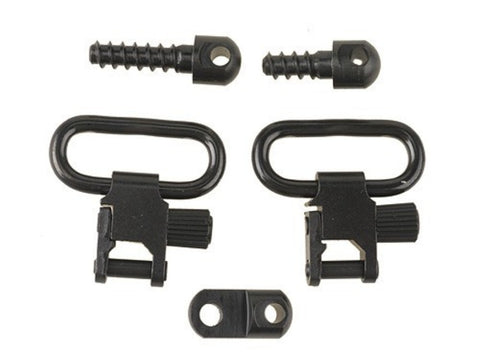 Uncle Mike's Quick Detachable Auto, Single Shot Ruger Carbine Sling Swivels 1" Loops Black (1461-2)