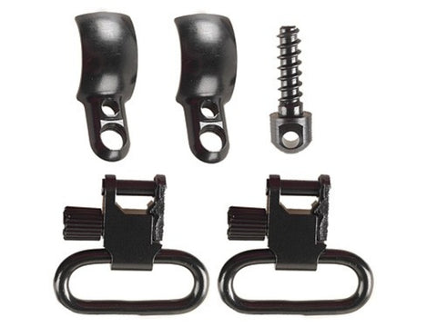 Uncle Mike's Quick Detachable Magnum Band Sling Swivel Set with 0.775" - 0.825" Barrel or Magazine Tube 1" Loops Black (1592-2)