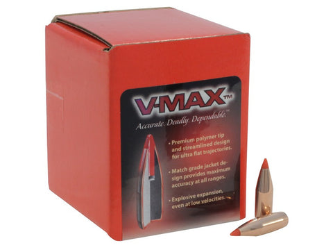 Hornady V-Max Bullets 243 Caliber, 6mm (243 Diameter) 75 Grain Boat Tail (100pk)