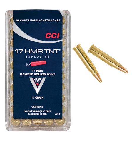 CCI 17HMR Ammunition Speer TNT Jacketed Hollow Point (JHP) (50pk) (0053)