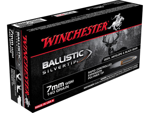 Winchester Supreme Ammunition 7mm Winchester Short Magnum (WSM) 140 Grain Ballistic Silvertip (20pk)