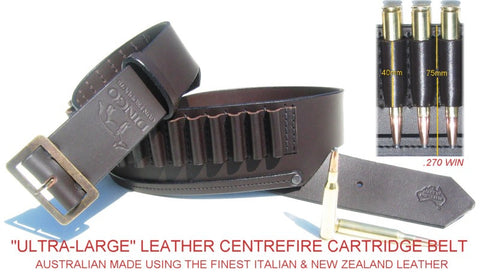 Dingo Leather Ultra Large Centrefire Belt 32"-38"