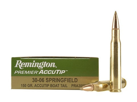 Remington Premier Ammunition 30-06 Springfield 150 Grain AccuTip Boat Tail (20pk)