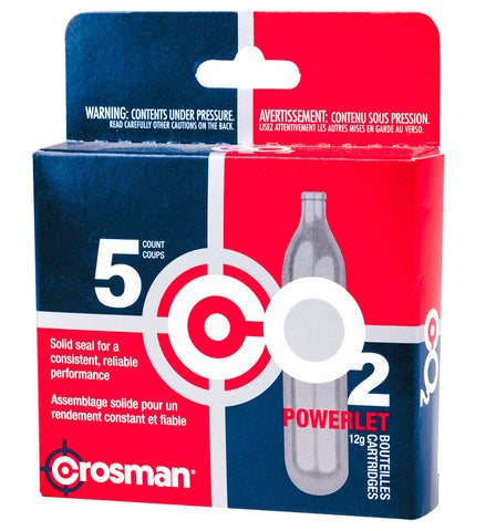 Crosman CO2 12g Powerlet Cartridges (5pk)