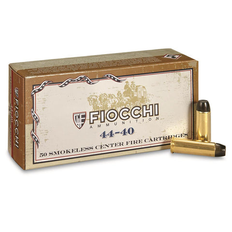 Fiocchi Cowboy Action Ammunition 44-40 WCF 210 Grain Lead Round Nose Flat Point  (50pk)