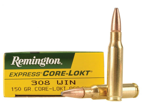 Remington Express Ammunition 308 Winchester 150 Grain Core-Lokt Pointed Soft Point (20pk)