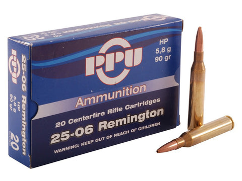 Prvi Partizan PPU Ammunition 25-06 Remington 90 Grain Hollow Point (20pk)