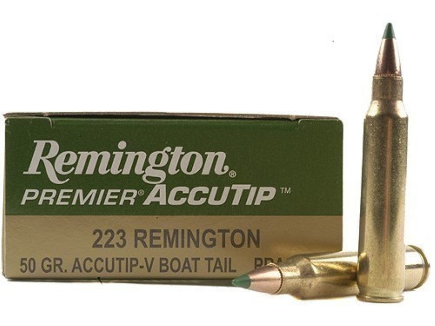 Remington Premier Varmint Ammunition 223 Remington 50 Grain AccuTip Boat Tail (20pk)
