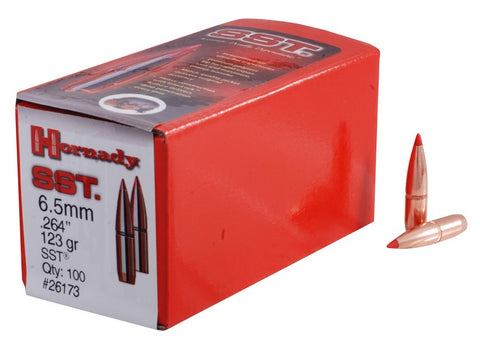 Hornady InterLock Bullets 264 Caliber, 6.5mm (264 Diameter) 123 Grain SST Boat Tail (100pk)