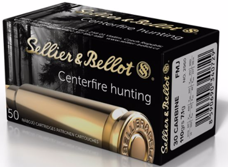 Sellier & Bellot Ammunition 30 Carbine 110 Grain Full Metal Jacket (50pk)(2960)