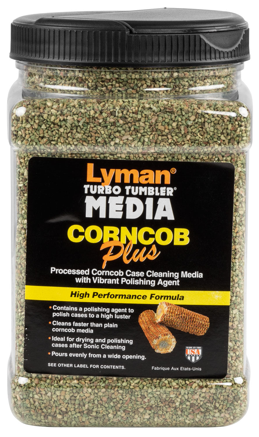 Lyman Easy Pour Turbo Brass Cleaning Media - Treated Green Corn Cob (2lb)
