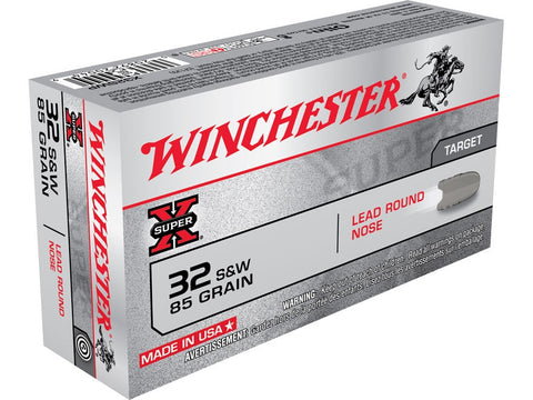 Winchester Super-X Ammunition 32 S&W 85 Grain Lead Round Nose (50pk)