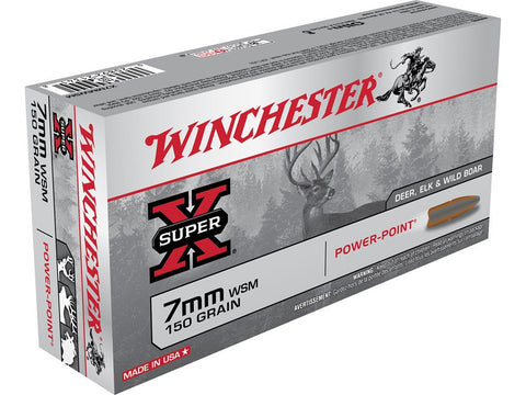 Winchester Super-X Ammunition 7mm Winchester Short Magnum (WSM) 150 Grain Power-Point (20pk) - REDUCED TO CLEAR