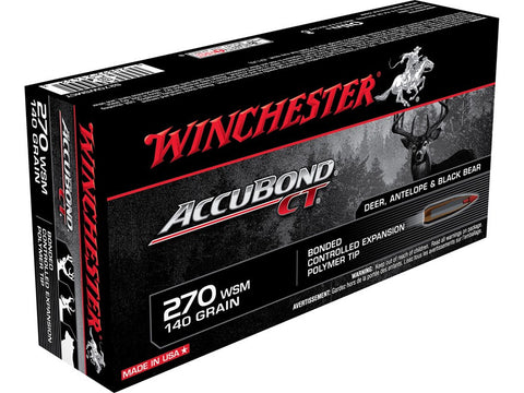 Winchester Supreme Ammunition 270 Winchester Short Magnum (WSM) 140 Grain Nosler AccuBond (20pk)