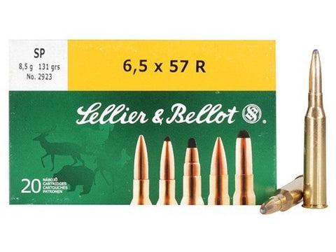 Sellier & Bellot Ammunition 6.5x57 Rimmed Mauser 131 Grain Soft Point (20pk)