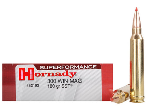 Hornady Superformance SST Ammunition 300 Winchester Magnum 180 Grain SST (20pk)