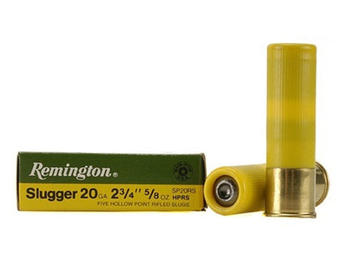 Remington Slugger Ammunition 20 Gauge 2-3/4" 5/8 oz Rifled Slug (5pk)