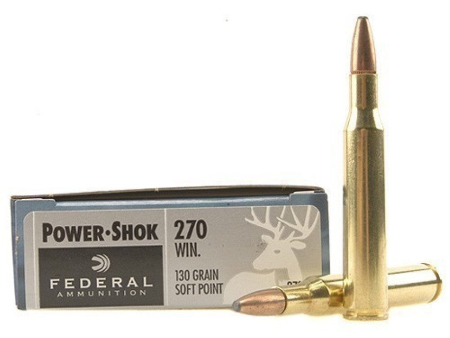 Federal Power-Shok Ammunition 270 Winchester 130 Grain Soft Point (20pk)