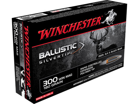 Winchester Supreme Ammunition 300 Winchester Magnum 180 Grain Ballistic Silvertip (20pk)