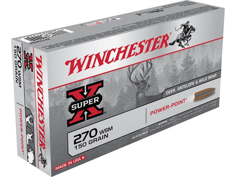Winchester Super-X Ammunition 270 Winchester Short Magnum (WSM) 150 Grain Power-Point (20pk)