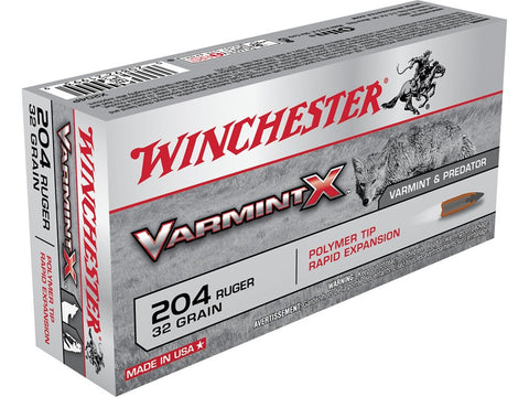 Winchester Varmint X Ammunition 204 Ruger 32 Grain Polymer Tip (20pk)