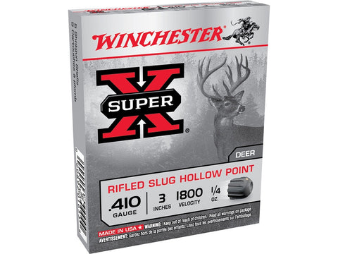 Winchester Super-X Ammunition 410 Bore 3" 1/4 oz Rifled Slug (5pk)