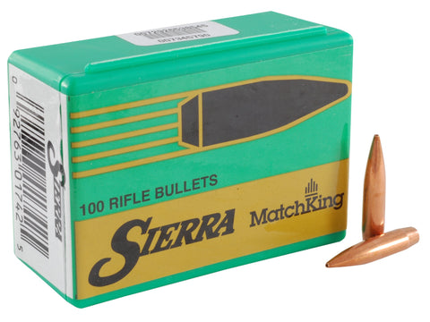 Sierra MatchKing Bullets 264 Caliber, 6.5mm (264 Diameter) 142 Grain Jacketed Hollow Point Boat Tail (100Pk)