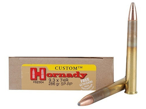 Hornady Dangerous Game Ammunition 9.3x74mm Rimmed 286 Grain Spire Point (20pk)