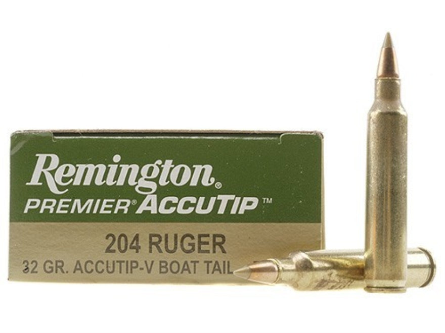 Remington Premier Varmint Ammunition 204 Ruger 32 Grain AccuTip-V Boat Tail (20pk)