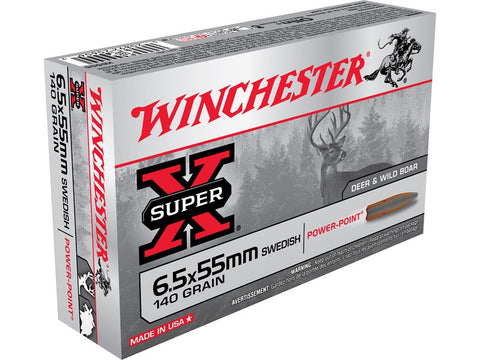 Winchester Super-X Ammunition 6.5x55mm Swedish Mauser 140 Grain Soft Point (20pk) - REDUCED TO CLEAR