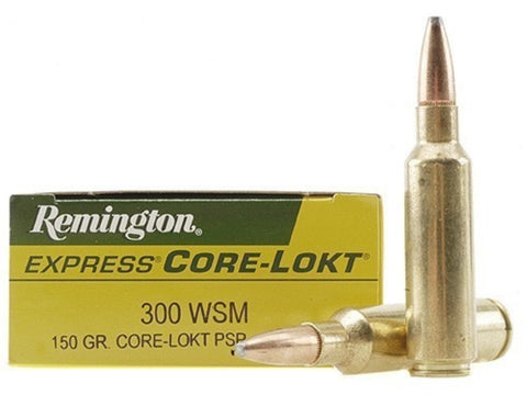Remington Express Ammunition 300 Winchester Short Magnum (WSM) 150 Grain Core-Lokt Pointed Soft Point (20pk)