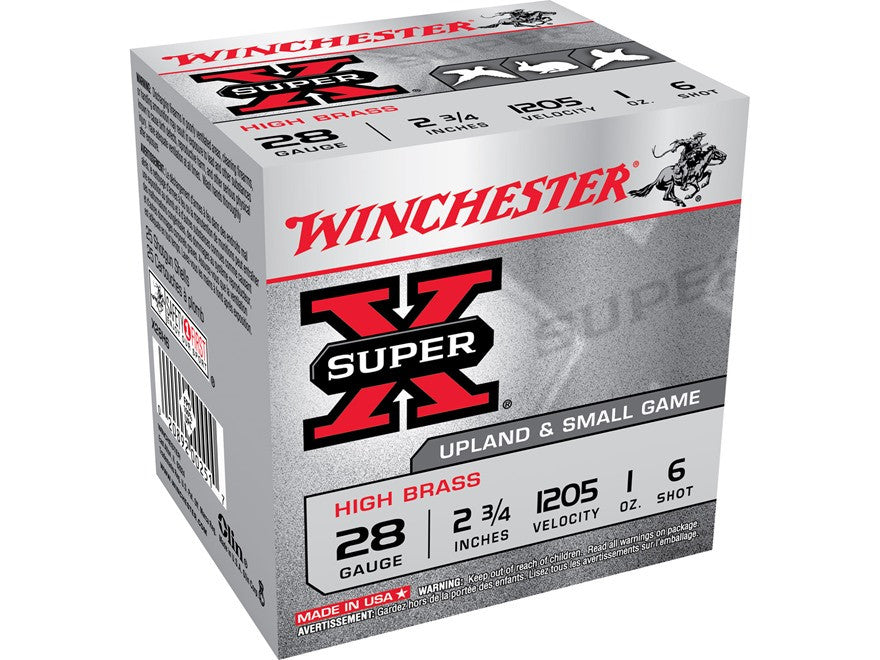 Winchester Super-X 28 Gauge Ammunition 2-3/4" 1 oz #6 Shot (25pk) (X28H6)