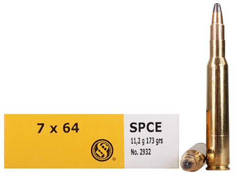 Sellier & Bellot Ammunition 7x64 Brenneke 173 Grain Soft Point Cutting Edge (20pk)