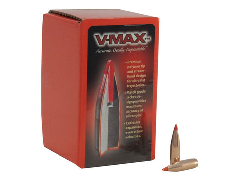 Hornady V-Max Bullets 243 Caliber, 6mm (243 Diameter) 87 Grain Boat Tail (100pk)