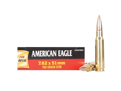 Federal American Eagle Ammunition 7.62x51mm NATO 168 Grain Open Tip Match (20pk) (A7625M1A)