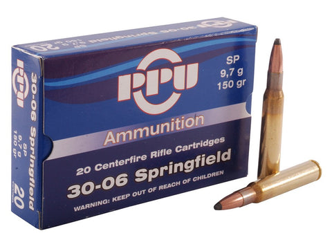 Prvi Partizan PPU Ammunition 30-06 Springfield 150 Grain Soft Point (20pk)