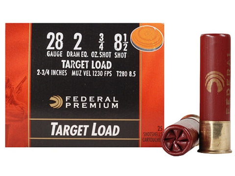 Federal Premium Gold Medal Ammunition 28 Gauge 2-3/4" 3/4 oz #8-1/2 Shot (25pk)