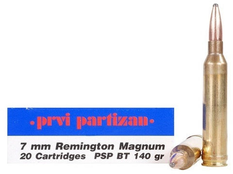 Prvi Partizan PPU Ammunition 7mm Remington Magnum 145 Grain Soft Point (20pk)