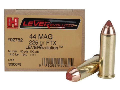 Hornady LEVERevolution Ammunition 44 Remington Magnum 225 Grain Flex Tip eXpanding (20pk)