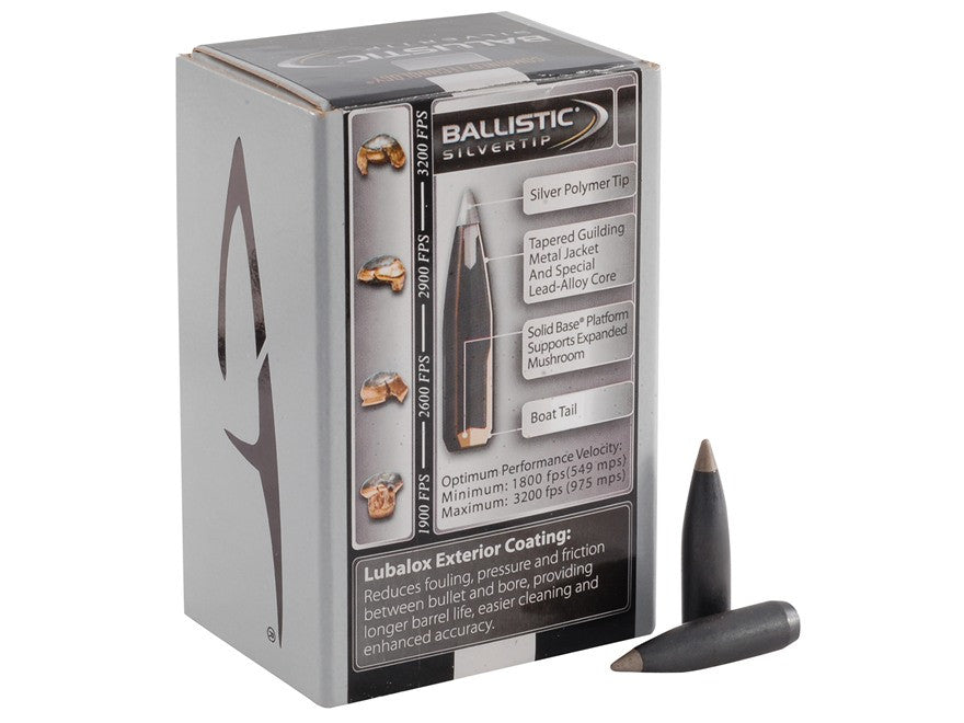Nosler Combined Technology Ballistic Silvertip Hunting Bullets 30 Caliber (308 Diameter) 180 Grain Boat Tail  (50pk)