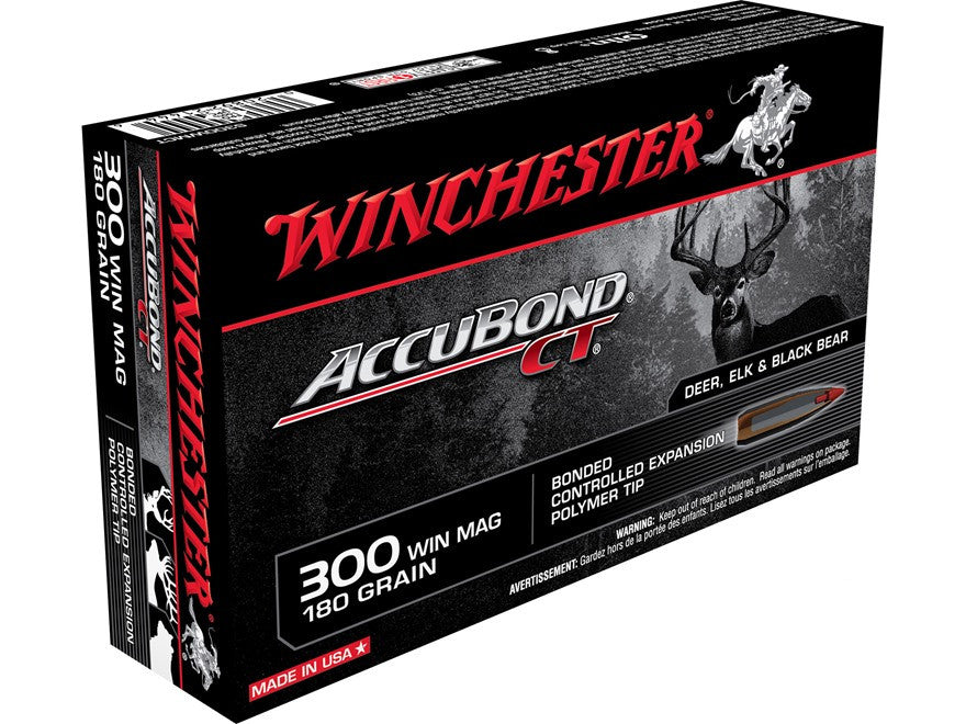 Winchester Supreme Ammunition 300 Winchester Magnum 180 Grain Nosler AccuBond (20pk)