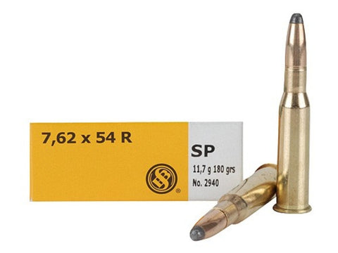 Sellier & Bellot Ammunition 7.62x54 Rimmed Russian 180 Grain Soft Point (20pk)