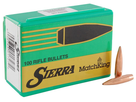 Sierra MatchKing Bullets 264 Caliber, 6.5mm (264 Diameter) 123 Grain Jacketed Hollow Point Boat Tail (500pk)