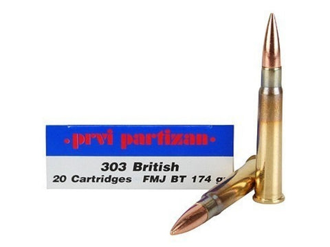 Prvi Partizan PPU Ammunition 303 British 174 Grain Full Metal Jacket Boat Tail (20pk)